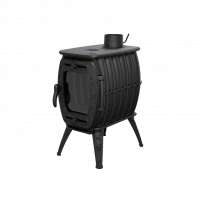 Чугунная печь камин Бахта II серая до 180 м3